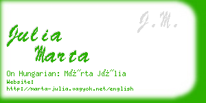 julia marta business card